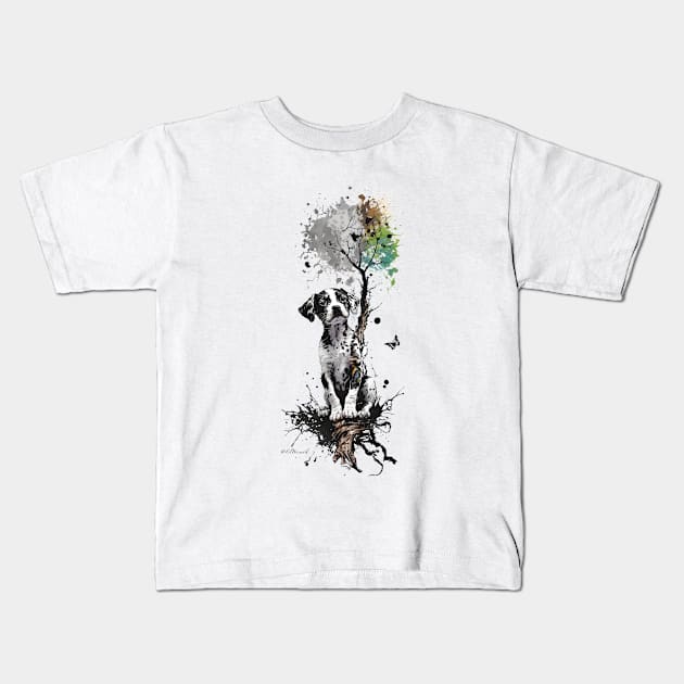 Lonely Puppy Kids T-Shirt by Urban Archeology Shop Gallery